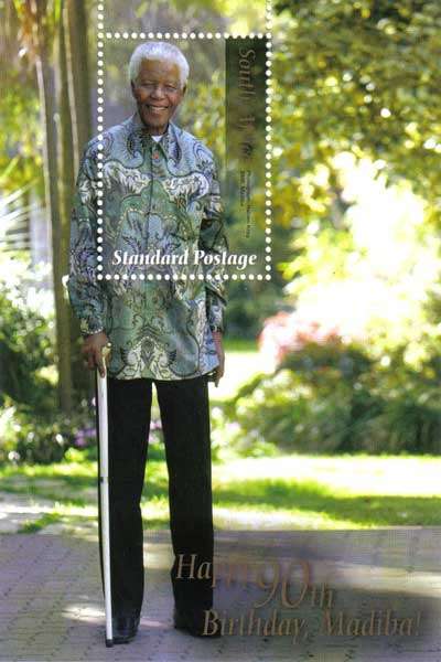 Mandela 90th Birthday Standard Postage Stamps * BID IS FOR ALL 5 *