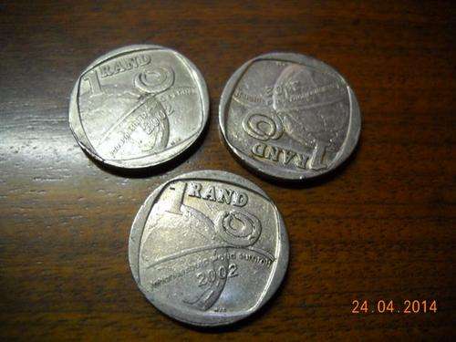 2002 JOHANNESBURG WORLD SUMMIT R1 COINS X 3 -BID IS FOR ALL 3