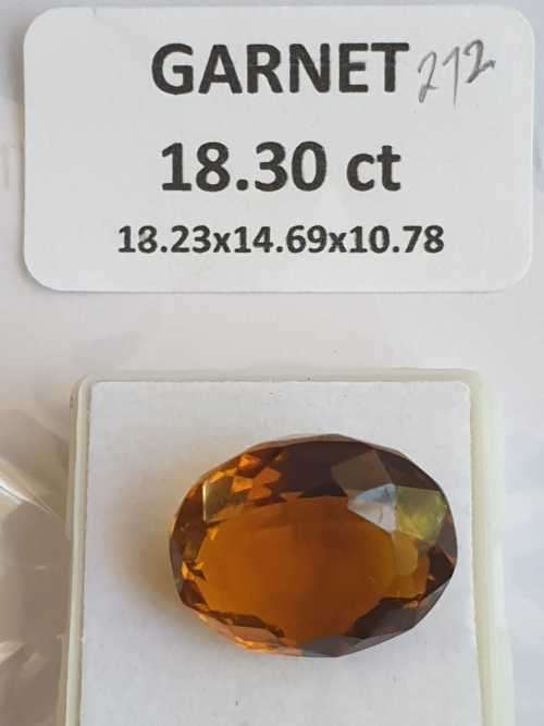 GARNET- 18.30ct - Hydrothermal (LAB) grown GEM