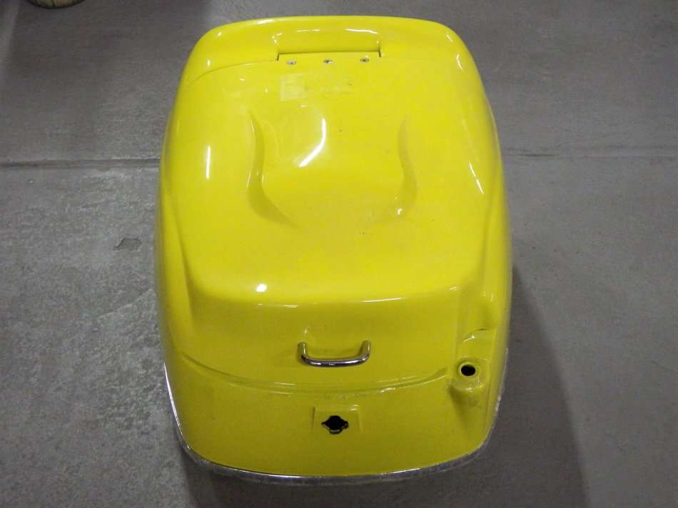Yellow motorcycle scooter top box  - Not assembled - 29cm x 36cm x 26cm