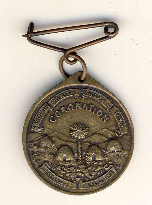 SA 1953 coronation medal for borough of king williams town - as per scan