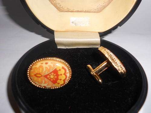 Gold plated cufflinks - as per scan