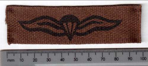 SA army parachute cloth wing, printed material, one of many variations - as per scan