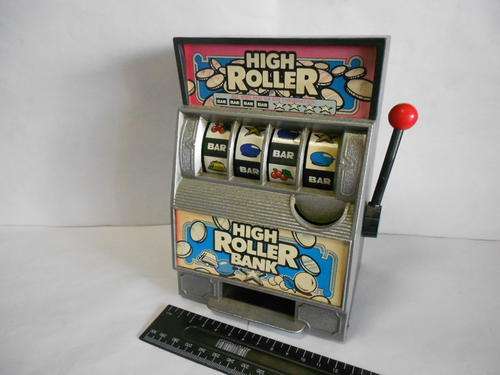 Miniature High roller gambling Toy slot machine, made in hong kong - as per scan