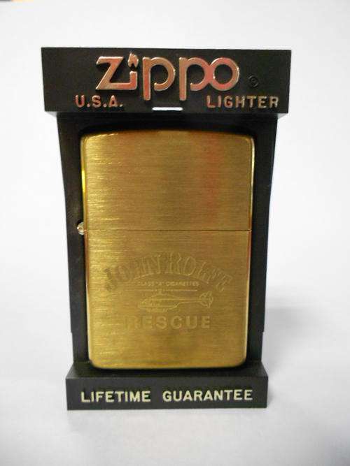 John Rolfe Rescue ZIPPO, Brass in Zippo case - as per scan