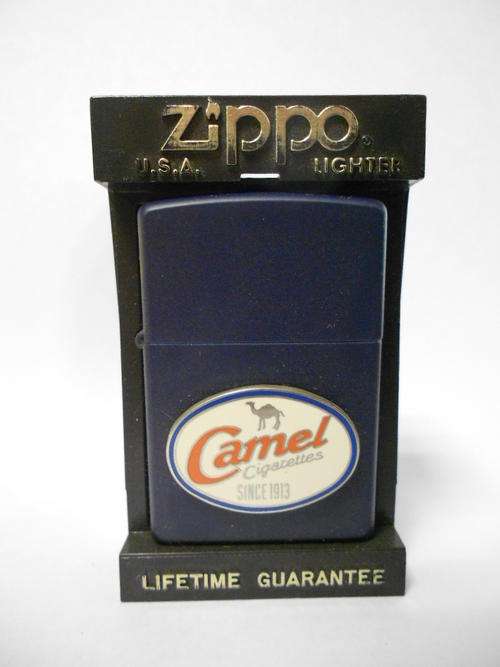 Camel Cigarettes Since 1913 ZIPPO, matte blue in Zippo case - as per scan