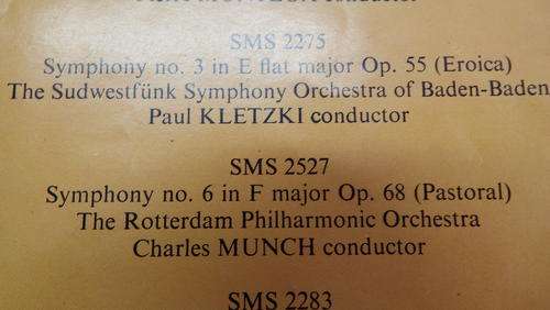 Beethoven Symphonies set with 7 records - as per scan