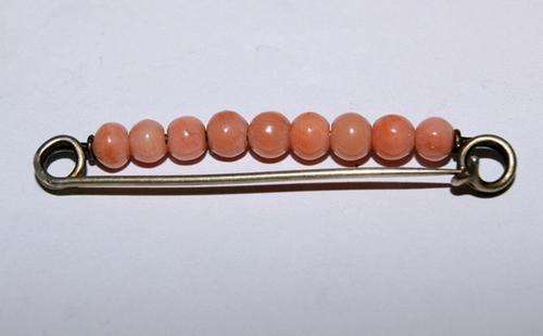 STUNNING ANTIQUE 9ct GOLD AND CORAL BROOCH @@@ CRAZZYYY R1 START