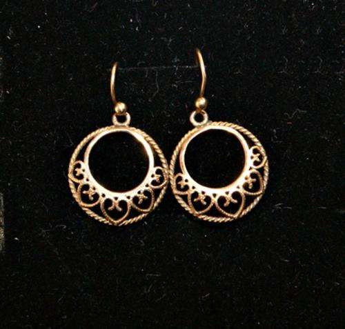 STUNNING ANTIQUE HALLMARKED 9ct GOLD EARRINGS--->@@@ CRAZZYYY R1 START