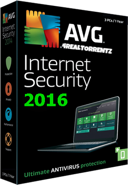 AVG Internet Security 2016 1 Year activation key for 3 PCs