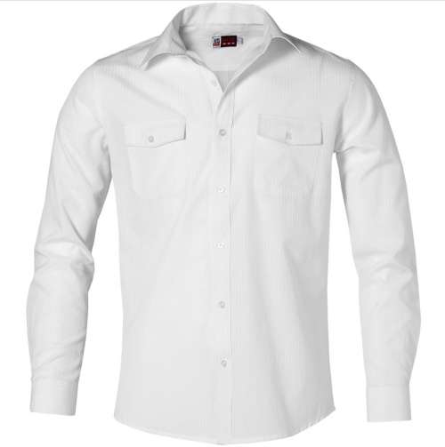 SIZE 4XL Mens Bayport Shirt Long Sleeve -  White XXXXL