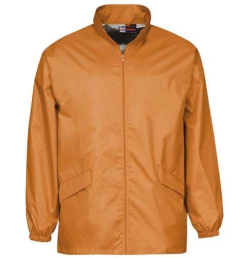 SIZE 3XL Mens Light Weight Miami Windbreaker - ORANGE XXXL