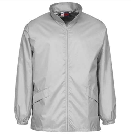 SIZE 4XL Mens Light Weight Miami Windbreaker  Silver