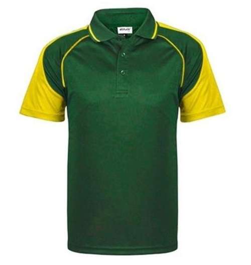 Size 2XL Mens Green & Yellow light weight Golf Shirts - Green XXL