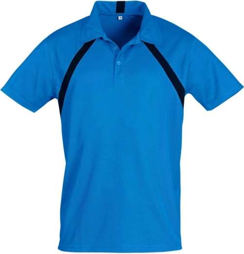 Size 4XL Mens Trendy Casual Golf Shirt - Blue and Black (XXXXL)