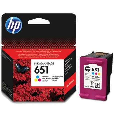 HP 651 TRI COLOUR INK CARTRIDGE