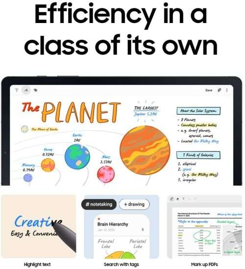 Samsung Galaxy Tab S6 Lite 10.4", 128GB WiFi Tablet Angora Blue - S Pen Included