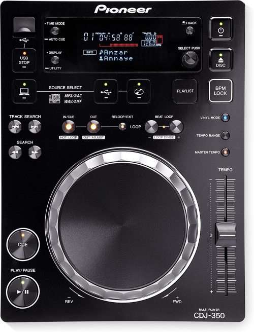 Pioneer CDJ-350 CD Player for DJ, Black