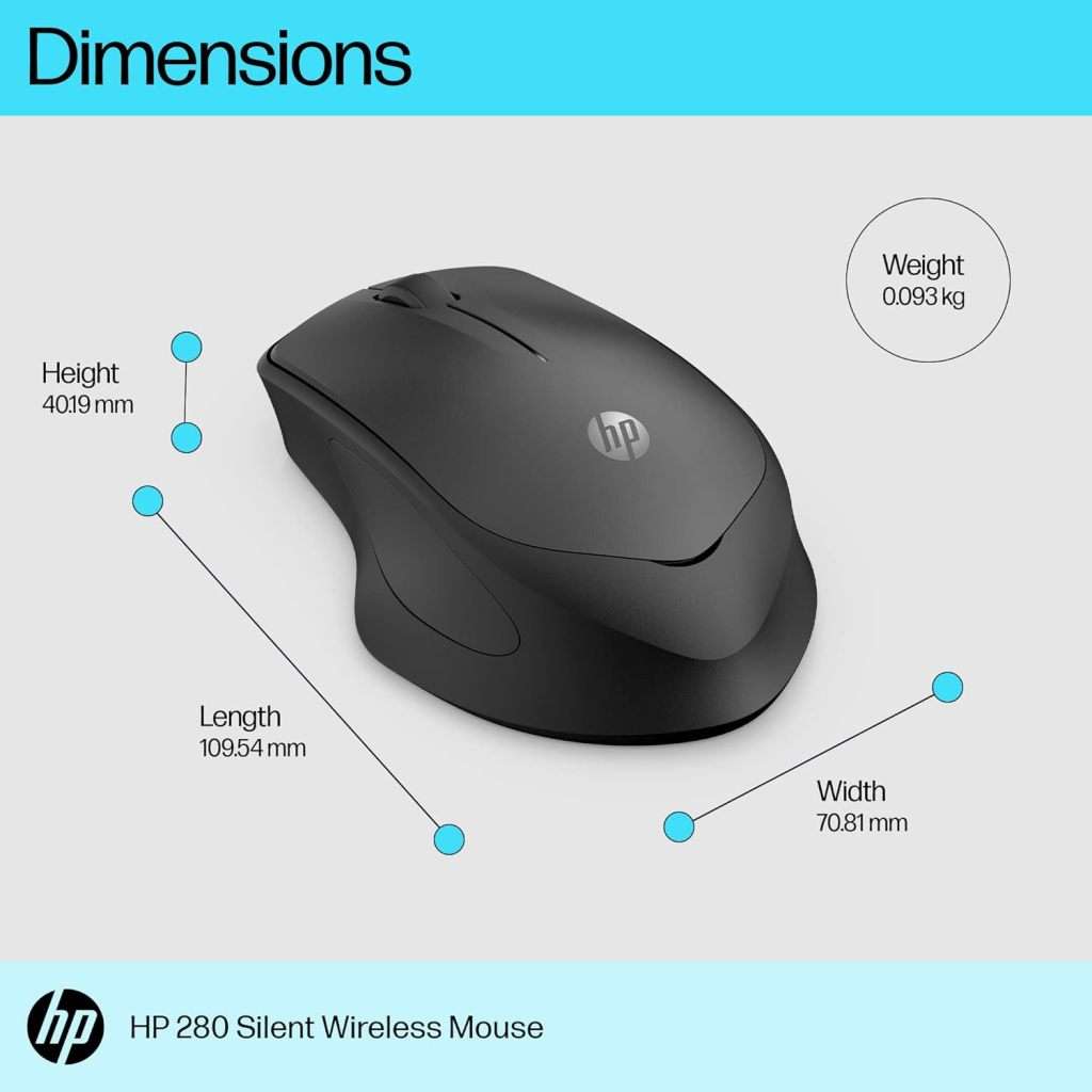 HP 280 Mouse, Silent Wireless Mouse