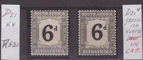 Postage Due Stamps  1927/28 D21 & D21a **