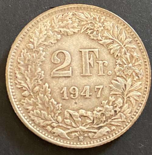 1947 Swiss 2fr