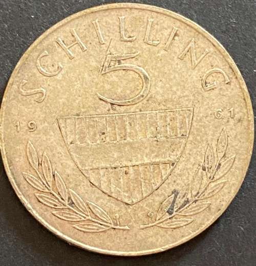 1961 Austrian 5 shilling
