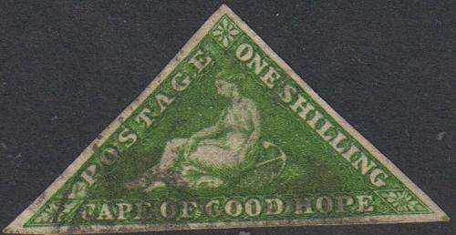 Cape of Good Hope - SG8 1/- Bright Yellow Green VFU