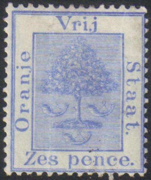 OFS - 1897 6d Blue -  Scarce Unissued Stamp - Unused CV R1800