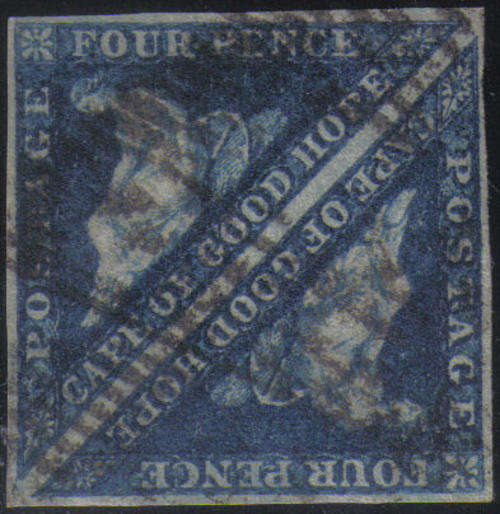 Cape of Good Hope - SG19 4d Deep Blue Pair VFU