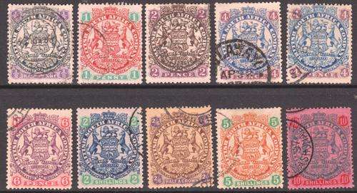 BSAC / Rhodesia SG41-50 VFU COMPLETE SET OF 10