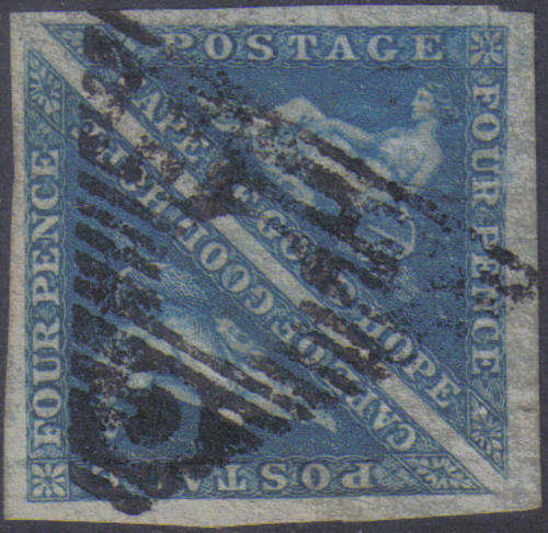 Cape of Good Hope SG19a 4d Blue Pair SUPERB USED