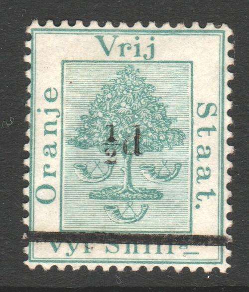 OFS - 1882 SG36 1/2d ON 5s GREEN, MM