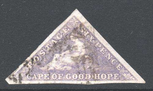 Cape of Good Hope : SG7b 6d Deep Rose-Lilac VFU CV R6750+++