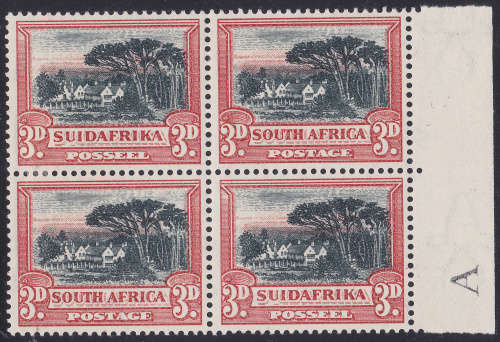 Union of SA - 1931 SG45aw 3d Black & Red MM/UM