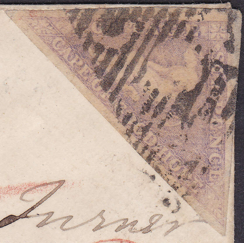 Cape of Good Hope 1860 6d COVER (SG7) (dd 21 JULY 1861)