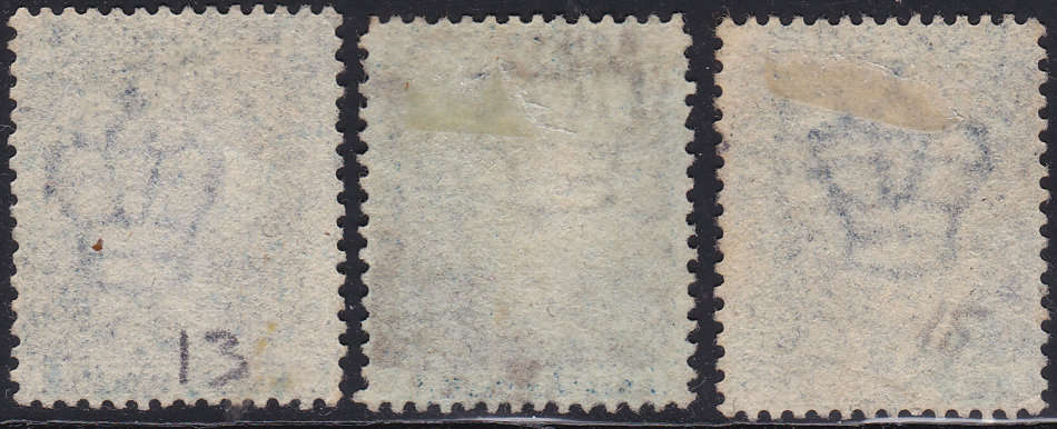 Great Britain SG47 2d BLUE PLATES 13, 14 & 15 - VFU