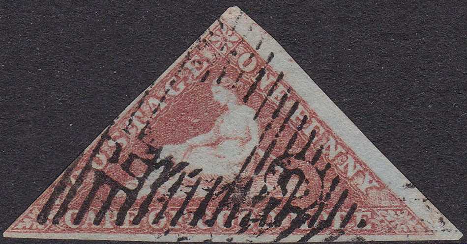 Cape of Good Hope 1853 SG1a 1d DEEP BRICK-RED VFU CV £475
