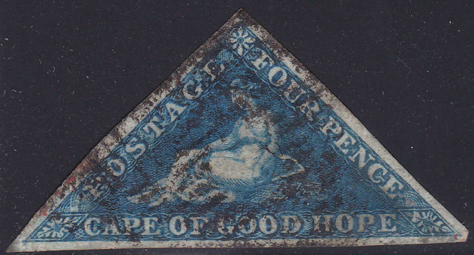 Cape of Good Hope 1864 :  SG19a 4d BLUE - FINE USED CV£140(SEE DESCRIPTION BELOW)