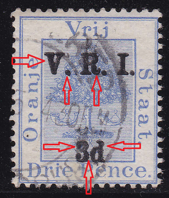 OFS 1900 SG106(v) 3d ON 3d ULTRAMARINE WITH SURCHARGE DOUBLY APPLIED VFU