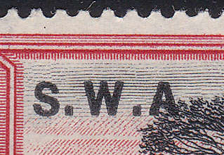 SWA 1927-30 SACC84c 3d BLACK & RED PAIR(P14) - NO STOP AFTER "A" VLMM CV R1500
