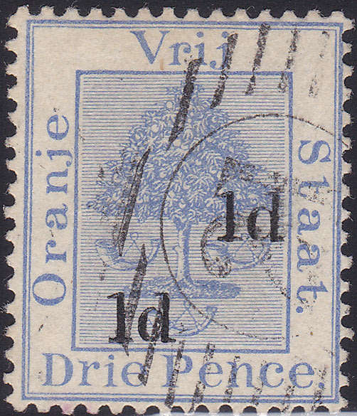 OFS - 1890 SACC32a  1d ON 3d ULTRAMARINE VFU WITH DOUBLE OVERPRINT TYPE (b) - MM CV R4000