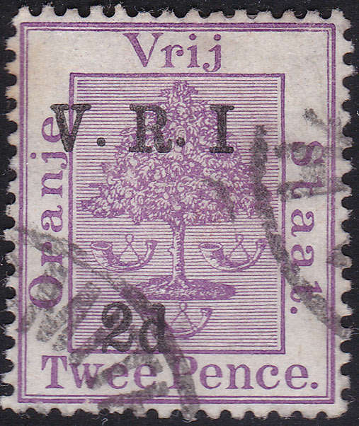 OFS 1900 SACC61g 2d ON 2d PURPLE WITH NO STOP AFTER "I" - FINE USED -  RARE - CV "-"