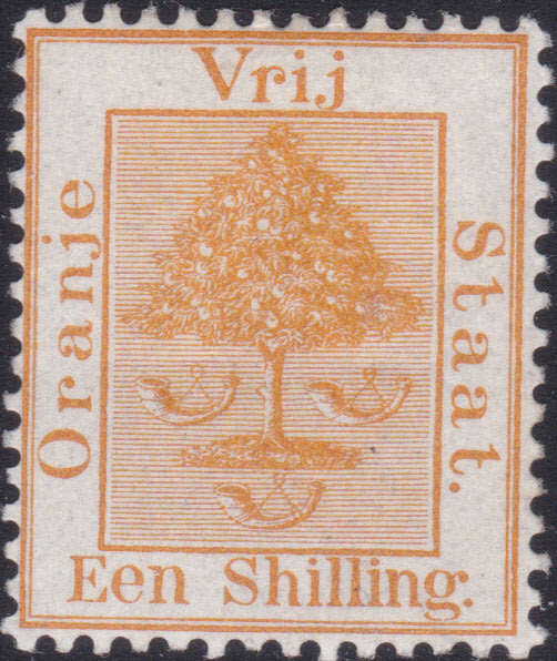 OFS 1868-94 SACC5 1/- ORANGE-BUFF MM CV R2000