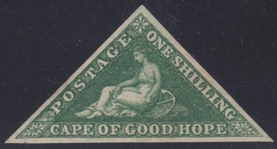 Cape of Good Hope : 1858 SG8b 1/- DEEP DARK GREEN  - SUPERB MM CV R15000
