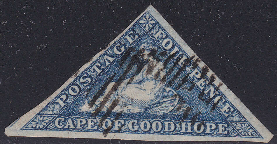 CAPE OF GOOD HOPE 1864 SACC15c 4d STEEL BLUE - VFU - R7500