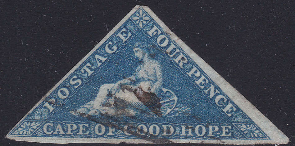 CAPE OF GOOD HOPE SG6a 4d BLUE - FINE USED CV £90(2017)