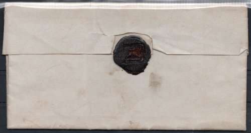 COGH : Stampless Cover - 1833 - Entire to Simonstown - full wax seal in black -see scans