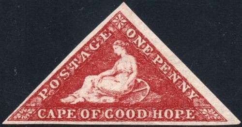 Cape of Good Hope - 1863 SACC14 1d DEEP CARMINE-RED - SUPERB MM - CV R10000