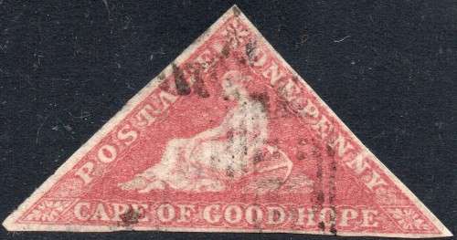 Cape of Good Hope 1858 SACC5a - 1d (PALE) ROSE - VFU - CV R8000
