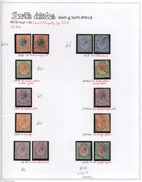 Union Collection on 13 Album Pages - See Scans